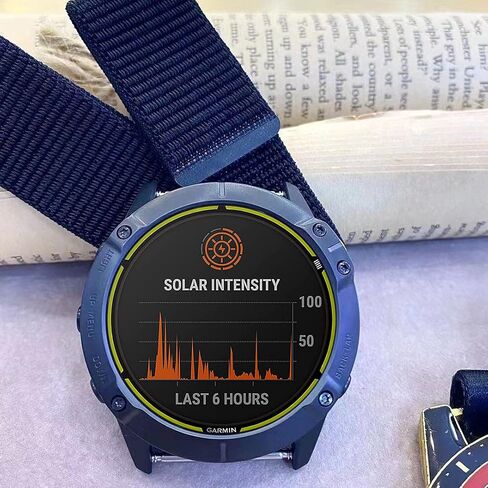 متوافق تمامًا مع سوار ساعة Garmin، سوار ساعة من النايلون المنسوج 22 مم لـ Fenix ​​7 / Fenix ​​6/6 Pro/Fenix ​​5/5 Plus/Forerunner 935/945/Instinct، إصدار Sapphire، Quatix 6/5، Approach S62/S60 الساعات الذكية in Saudi Arabia
