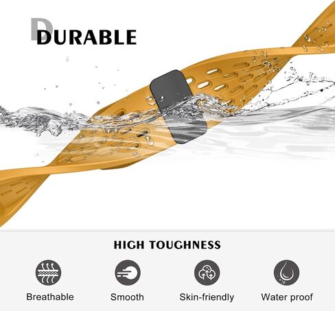 ISABAKE Air-holes Silicone Watch Band for Garmin Fenix 7/Fenix 6 /Fenix 6 Pro/Fenix 5/Fenix 5 Plus, Quick Fit 22MM Soft Sport Wristband Strap with Fold-over Magnetic Closure for Forerunner 955/945/Instinct 2 in Kuwait