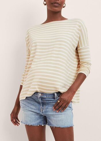 HATCH, The Cut Off Denim Maternity Short, Indigo, 26 in Saudi Arabia