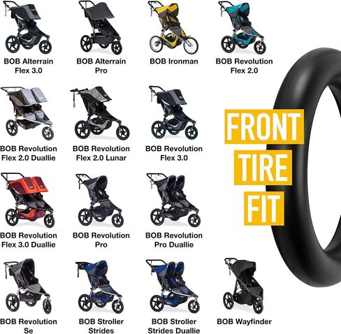 BOB Stroller Front & Rear Tire Tube Replacement for Inner Tubes for BOB Jogging Strollers [12.5" and 16"] 2-Pack - Wayfinder, Alterrain, Revolution Flex/Pro/SE, Strides, Ironman & All Duallie Joggers in Saudi Arabia