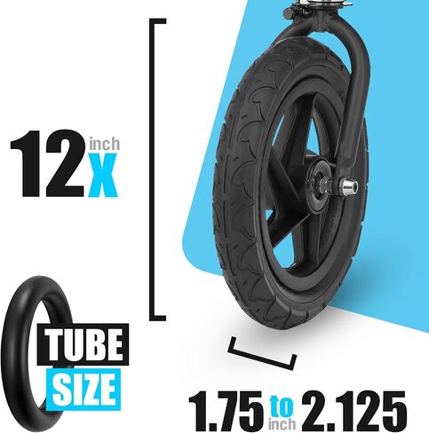 BOB Stroller Front & Rear Tire Tube Replacement for Inner Tubes for BOB Jogging Strollers [12.5" and 16"] 2-Pack - Wayfinder, Alterrain, Revolution Flex/Pro/SE, Strides, Ironman & All Duallie Joggers in Saudi Arabia