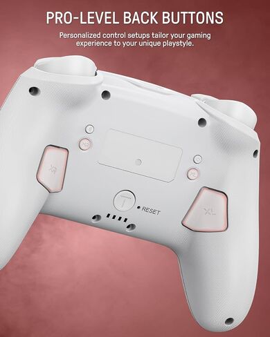 [نمط مضيء] وحدة تحكم Firefly Switch Pro اللاسلكية المتوافقة مع Switch/OLED/Lite، جهاز تحكم عن بعد للوحة ألعاب بلوتوث مع 7 ألوان LED/NFC/مجداف/Turbo - أبيض in Saudi Arabia