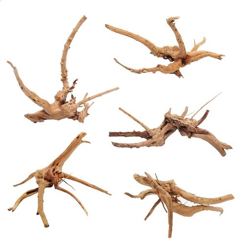 Hamiledyi Driftwood لحوض السمك، 5 عبوات من خشب الزواحف الطبيعية العنكبوتية، فروع متنوعة لديكور حوض السمك، ديكور حوض الأسماك (7-9 بوصة). in Kuwait