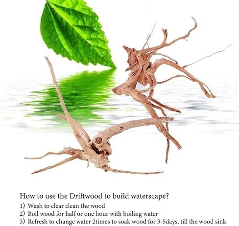 Hamiledyi Driftwood لحوض السمك، 5 عبوات من خشب الزواحف الطبيعية العنكبوتية، فروع متنوعة لديكور حوض السمك، ديكور حوض الأسماك (7-9 بوصة). in Kuwait