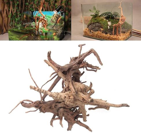 Hamiledyi Driftwood لحوض السمك، 5 عبوات من خشب الزواحف الطبيعية العنكبوتية، فروع متنوعة لديكور حوض السمك، ديكور حوض الأسماك (7-9 بوصة). in Kuwait