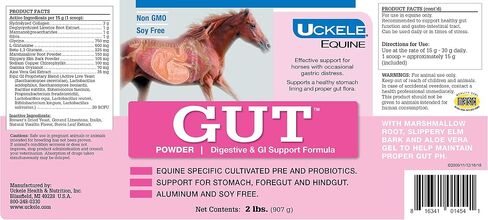 Uckele Gut Horse Supplement - Equine Vitamin & Mineral Supplement - 2 pound (lb) in Saudi Arabia