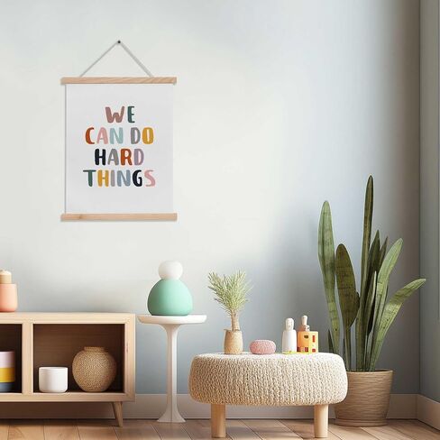 Better Late Than Ugly Wall Hanging Art, Girl Room Decor, Trendy Wall Art, Bedroom Decor, Funny Poster, Pink Retro Vintage Poster, Wooden Hanger in Kuwait