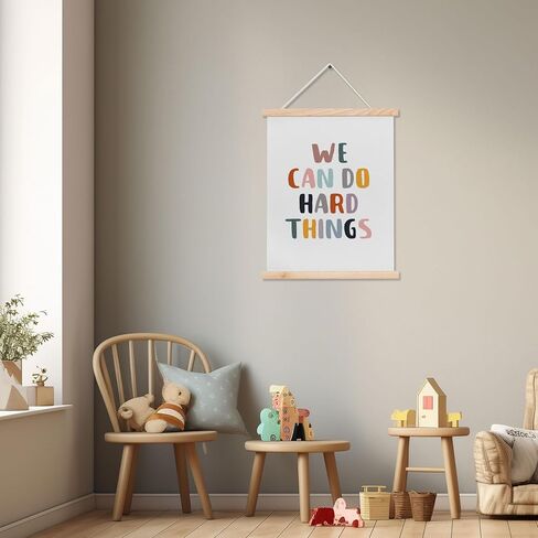 Better Late Than Ugly Wall Hanging Art, Girl Room Decor, Trendy Wall Art, Bedroom Decor, Funny Poster, Pink Retro Vintage Poster, Wooden Hanger in Kuwait