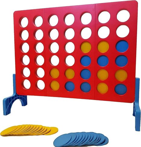 4 in a Row Connect Games | Outdoor Board Game | Giant Family Fun Lawn & Yard Games | Tabletop Outside Game for Adults & Kids | Family Gatherings,Backyard,Carnival (Large - 4 in a Row) in Saudi Arabia