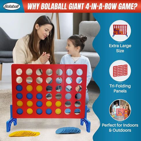 4 in a Row Connect Games | Outdoor Board Game | Giant Family Fun Lawn & Yard Games | Tabletop Outside Game for Adults & Kids | Family Gatherings,Backyard,Carnival (Large - 4 in a Row) in Saudi Arabia