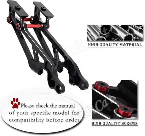 Aluminum Wing Mount Upgrades Part for 1/8 Arrma Typhon 6S BLX,Outcast 6S BLX,Kraton 6S BLX,Notorious 6S BLX,Talion 6S BLX,ARRCat Hops Up Upgrades Part,Replace AR320347 (Black Red) in Saudi Arabia