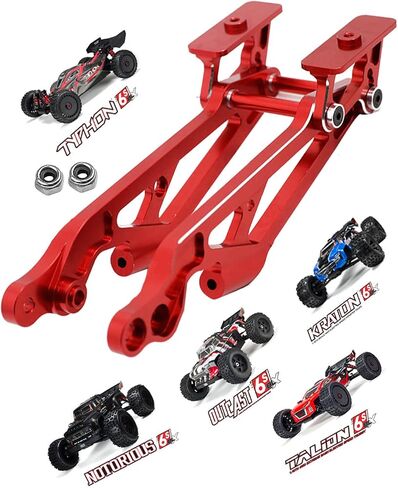 Aluminum Wing Mount Upgrades Part for 1/8 Arrma Typhon 6S BLX,Outcast 6S BLX,Kraton 6S BLX,Notorious 6S BLX,Talion 6S BLX,ARRCat Hops Up Upgrades Part,Replace AR320347 (Black Red) in Saudi Arabia