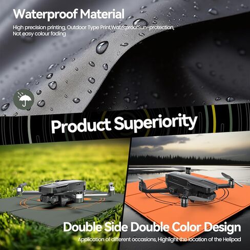 Drone Landing Pad, Holy Stone 50cm/19.68in Universal Portable Luminous Waterproof Foldable Helipad for RC Drones Helicopter, DJI Phantom 3/4/Mavic Pro/Inspire, Holy Stone Drone in Kuwait