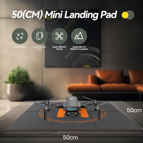 Drone Landing Pad, Holy Stone 50cm/19.68in Universal Portable Luminous Waterproof Foldable Helipad for RC Drones Helicopter, DJI Phantom 3/4/Mavic Pro/Inspire, Holy Stone Drone in Kuwait