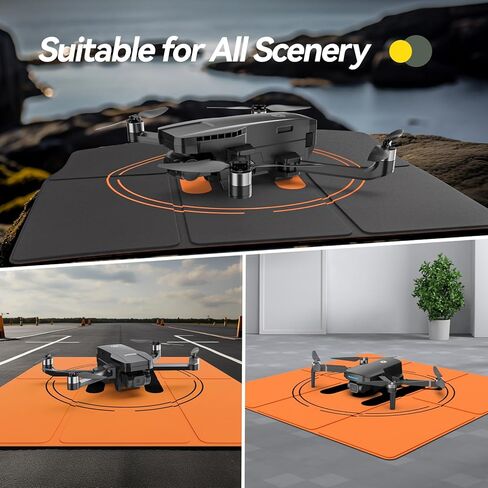 Drone Landing Pad, Holy Stone 50cm/19.68in Universal Portable Luminous Waterproof Foldable Helipad for RC Drones Helicopter, DJI Phantom 3/4/Mavic Pro/Inspire, Holy Stone Drone in Kuwait
