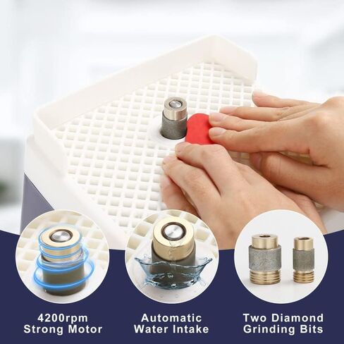 مطحنة الزجاج الملون، آلة مطحنة زجاجية صغيرة مع قطع مطحنة 5/8 بوصة و1 بوصة، طقم زجاج ملون وزيت قطع الزجاج، تستخدم على نطاق واسع لفنون معالجة الزجاج والديكور - من جودورا in Kuwait