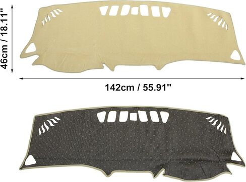 X AUTOHAUX Car Dashboard Cover Beige Polyester Non-Slip Mat Protector Carpet Sun Proof for Chevrolet Equinox 2017-2019 in Saudi Arabia