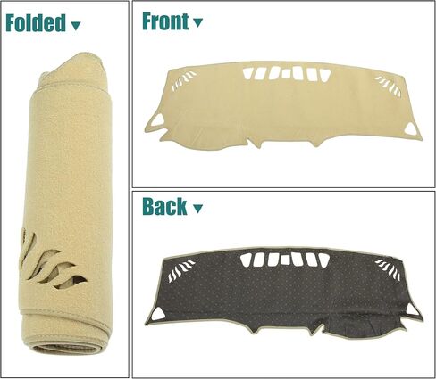 X AUTOHAUX Car Dashboard Cover Beige Polyester Non-Slip Mat Protector Carpet Sun Proof for Chevrolet Equinox 2017-2019 in Saudi Arabia