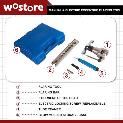 Wostore مجموعة أدوات حرق غريب الأطوار أنابيب التبريد 7 يموت 3/16-3/4 بوصة النحاس in Kuwait