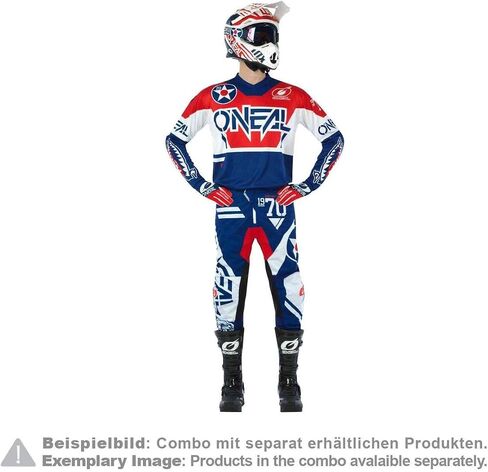 O'Neal E010-4134 Element Adult Pants, Warhawk, Blue/Red, 34 in Saudi Arabia