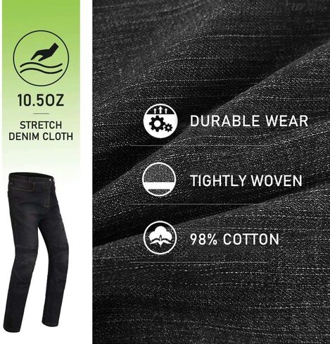 ILM Motorcycle Dirt Bike Pants for Men CE Armored Motocross Riding Gear Jeans Motorbike Adventure Touring Pant BJN01 Blue in Kuwait