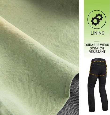 ILM Motorcycle Dirt Bike Pants for Men CE Armored Motocross Riding Gear Jeans Motorbike Adventure Touring Pant BJN01 Blue in Kuwait