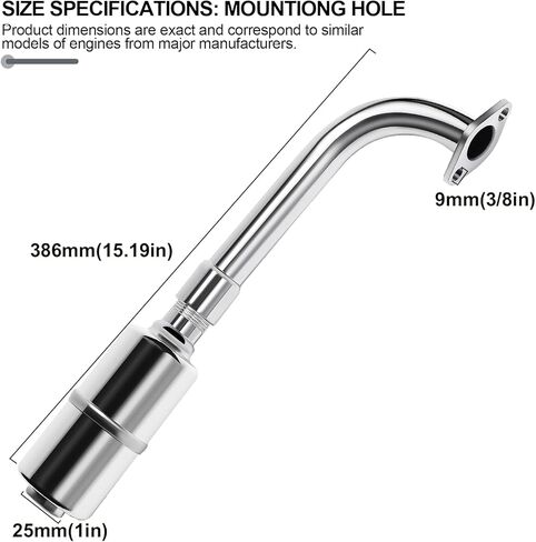 Exhaust Pipe Muffler Kit - For Predator 212 Exhaust 196cc for Coleman CT200u BT200x KT196 Predator 212 Performance Parts Go Kart Accessories ATV For Coleman Mini Bike Exhaust Pipe Motor Muffler in Saudi Arabia