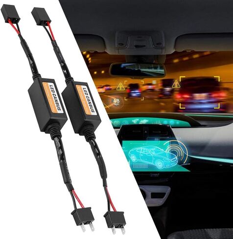 حزام مضاد للوميض، محول فك تشفير مقاوم للمصابيح الأمامية H7 LED في Canbus، قطعتان مضاد للوميض in Saudi Arabia