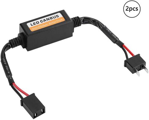 حزام مضاد للوميض، محول فك تشفير مقاوم للمصابيح الأمامية H7 LED في Canbus، قطعتان مضاد للوميض in Saudi Arabia