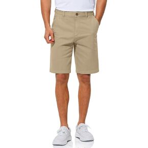 Men's Casual Shorts 10" Chino Work Dress Lightweight Stretch Flat Front Shorts with 5 Pockets for Hiking Golf in Kuwait