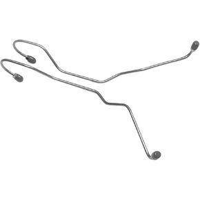 Inline Tube Compatible with 1969-82 Chevrolet Corvette Power/Manual 3/16" Rear Trailing Arm Brake Lines w/o Spring Wrap 2pc, Stainless in Kuwait