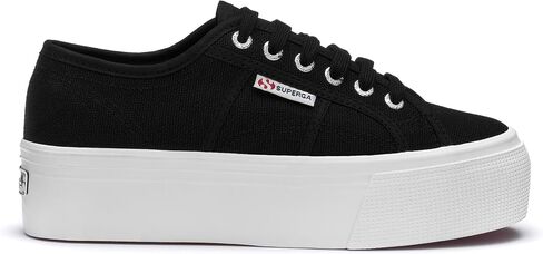 Superga Women's 2790 Platform Sneaker, Full Black, 7.5 in Saudi Arabia