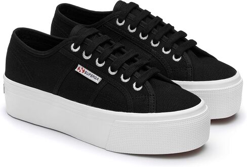 Superga Women's 2790 Platform Sneaker, Full Black, 7.5 in Saudi Arabia