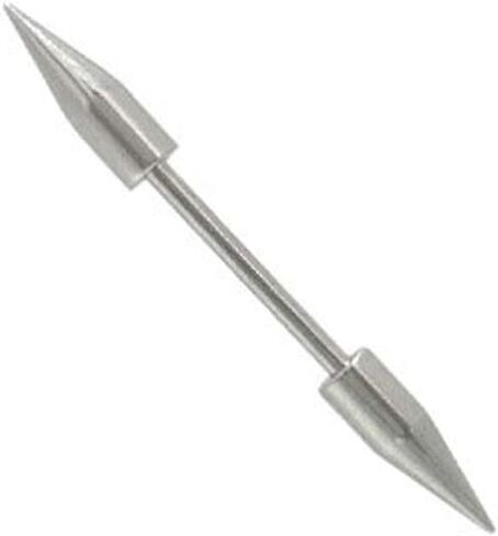 Body Jewelry Surgical Steel Spike Barbell - 14g - Spike Bead 8mm in Saudi Arabia