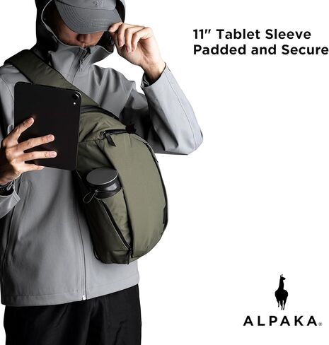 Alpaka Metro Crossbody و Zip Pouch Pro - 7.5L Crossbody Bag Men ، حقيبة الظهر حبال - تناسب الجهاز اللوحي مع ykk zipper - محفظة سحابية مع حظر RFID ، حامل بطاقة الهوية ، ykk sthippers multi tool slot in Saudi Arabia