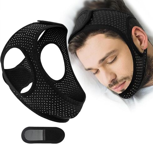 Anti Snoring Devices [Upgraded] - Snoring Relief Chin Strap - Good Sleep Anti Snoring Devices - Snore Less Sleeping Solution for Men and Women - 800mm in Saudi Arabia