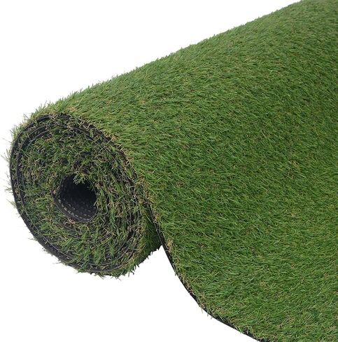 Create a Lush Environment with Artificial Grass, Durable 0.8-Inch Pile for Outdoor Spaces, 4.9' x 26.2' Green in Saudi Arabia