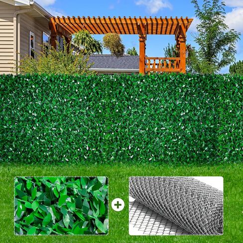 Artificial Green Fence for Instant Privacy and Comfort, Durable and Weather-Resistant Design for Your Outdoor Spaces, 10ft Tall by 3.3ft Wide in Saudi Arabia