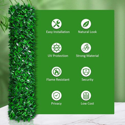 Artificial Green Fence for Instant Privacy and Comfort, Durable and Weather-Resistant Design for Your Outdoor Spaces, 10ft Tall by 3.3ft Wide in Saudi Arabia