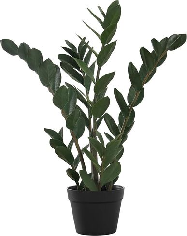 Enhance Indoor Décor with 29" Tall Artificial ZZ Tree, Adjustable Green Leaves in Black Pot in Saudi Arabia