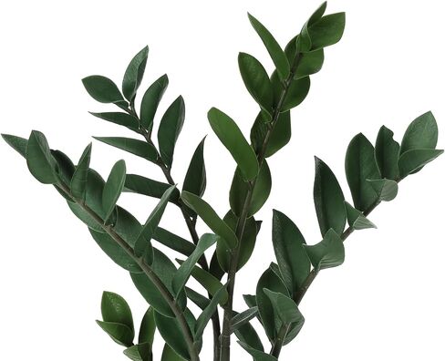Enhance Indoor Décor with 29" Tall Artificial ZZ Tree, Adjustable Green Leaves in Black Pot in Saudi Arabia