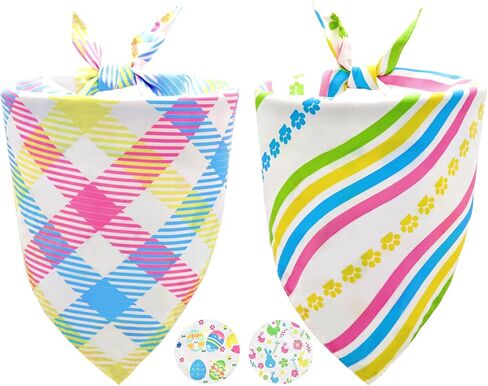 2PCS Dual-Layer Design Patriotic Dog Bandanas Outfit,Large Summer Triangle Reversible Memorial Day Independence Day American Flag 4th of July Scarf for Big Boy and Girl Dogs Red White Blue in Saudi Arabia