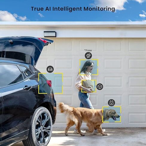 aecsee 2MP Solar Camera Security Outdoor - 360° PTZ Battery Powered Camera 2.4Ghz WiFi 1080P Color Night Vision 2-Way Audio IP66 Waterproof Outside Surveillance Cam in Saudi Arabia