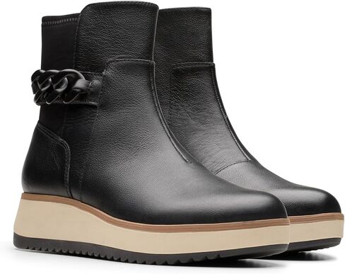 Clarks Women's Zylah Rose Ankle Boot, Black Suede, 7 in Saudi Arabia
