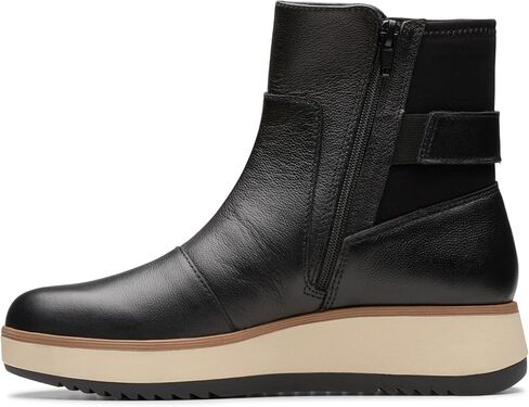 Clarks Women's Zylah Rose Ankle Boot, Black Suede, 7 in Saudi Arabia