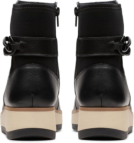 Clarks Women's Zylah Rose Ankle Boot, Black Suede, 7 in Saudi Arabia