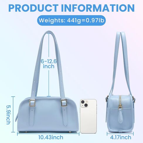 Keyli Swing Zip Shoulder Bag Fashion Purses for Women, Leather Shoulder Handbag Top-Handle Hobo Bags with Adjustable Strap in Saudi Arabia