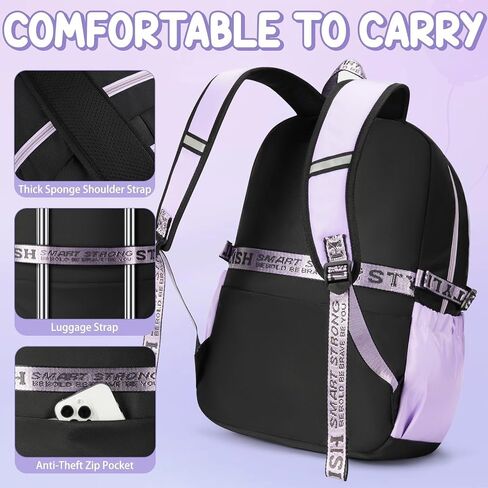 Fimibuke Backpack for Girls, 3 PCS Waterproof Girls Backpack with Lunch Box & Pencil Case, Kid Backpacks for Teen Girl Kindergarten Elementary Middle High School Student Back to School Kid Bookbag Set in Kuwait