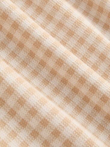 طماق عصير التفاح للنساء النحيف Fit Gingham فحص كابري منتصف الخصر سراويل الصالة المتماسكة in Kuwait