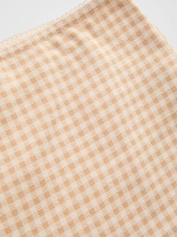 طماق عصير التفاح للنساء النحيف Fit Gingham فحص كابري منتصف الخصر سراويل الصالة المتماسكة in Kuwait